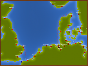 Spielansicht der aktuellen Landkarte